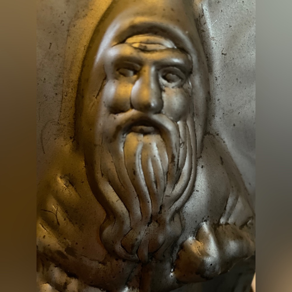 Antique German Santa Claus Belsnickle Chocolate Mold: Amazing Face!